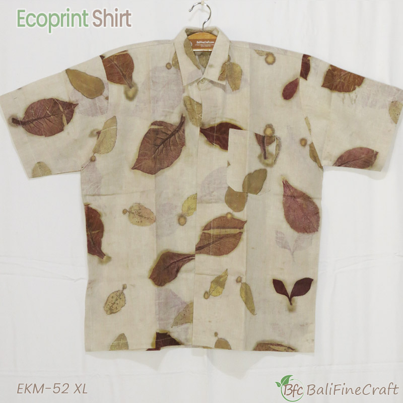 Kemeja Ecoprint Linen Jambal 54 XL