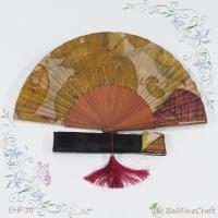 Kipas Ecoprint Mix Rattan Pink 20