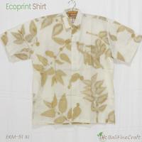 Kemeja Ecoprint Linen Broken White 53 XL